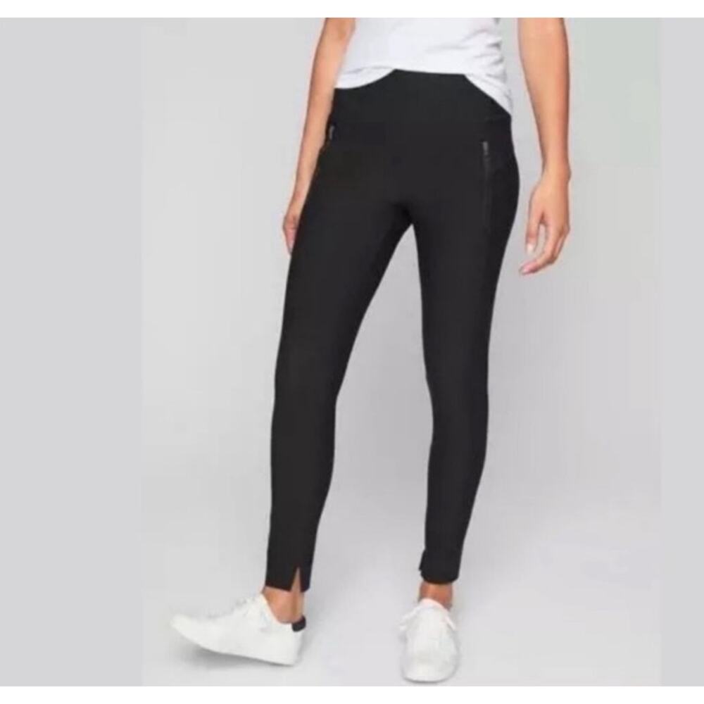 Athleta Women's Black Stellar Athleisure Travel Work Tight Pants‎ Size M NWOT